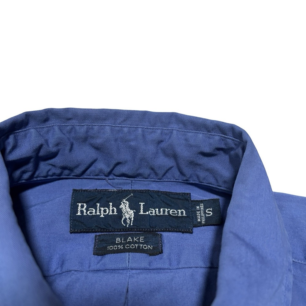 Ralph Lauren Blake Fit Short Sleeve Button Down Shirt Blue Size Small 23 x 30 - Picture 4 of 4